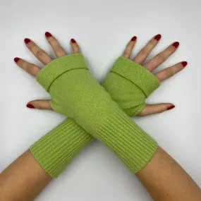 Apple Green Fingerless Gloves