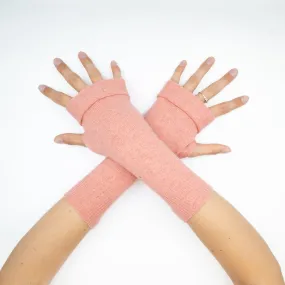 Apricot Pink Fingerless Gloves