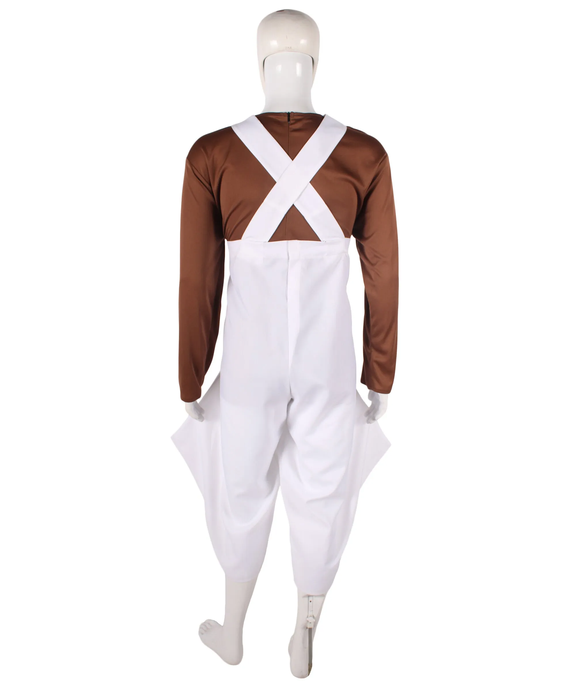 Chocolate Factory Worker Costume | Best for Halloween | Flame-retardant Synthetic Fiber