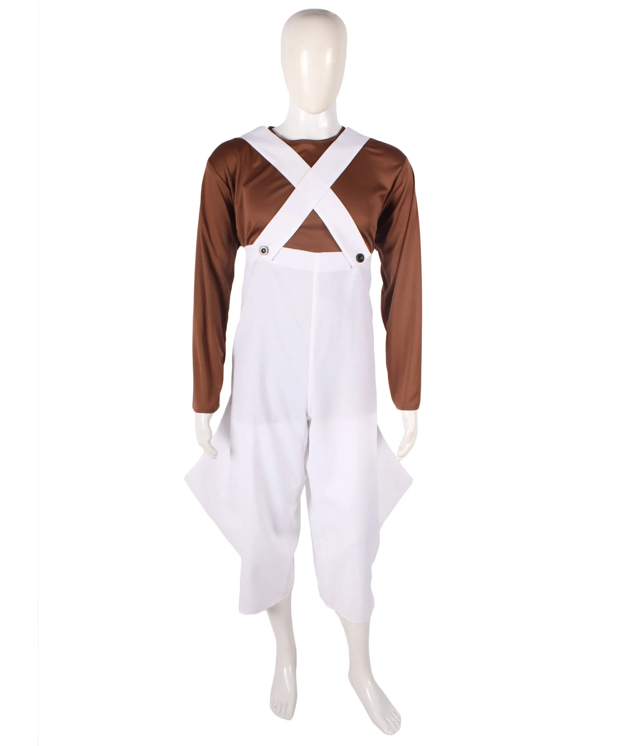Chocolate Factory Worker Costume | Best for Halloween | Flame-retardant Synthetic Fiber