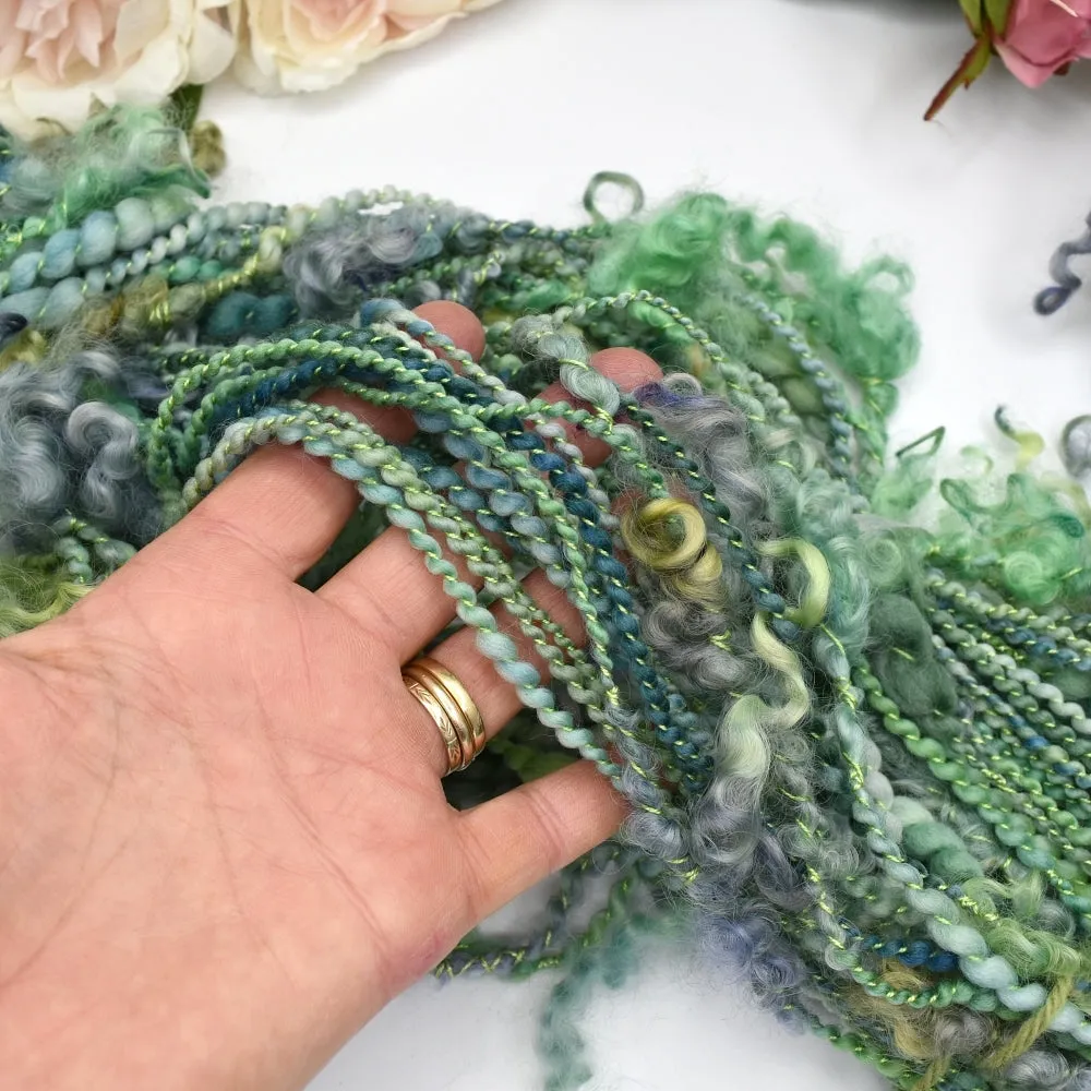 Chunky Hand Spun Art Yarn Calypso Teal