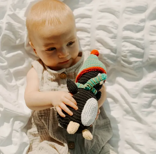 Crocheted Penguin Rattle