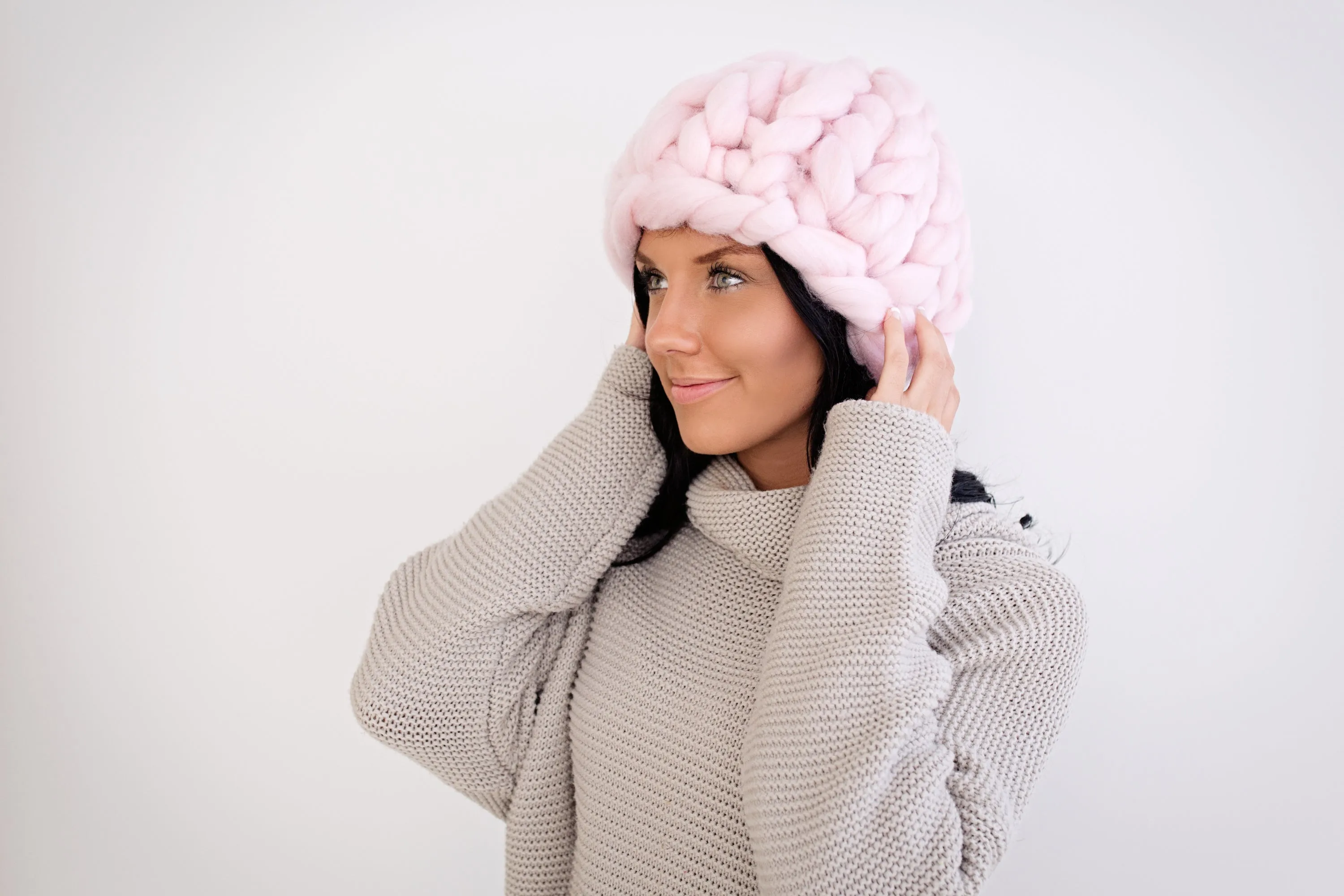 DIY Hand Knit Kit for a scarf and hat