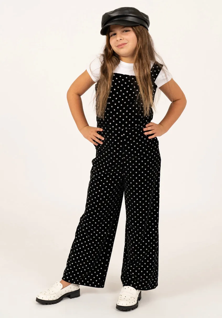 Dot Velour Jumpsuit