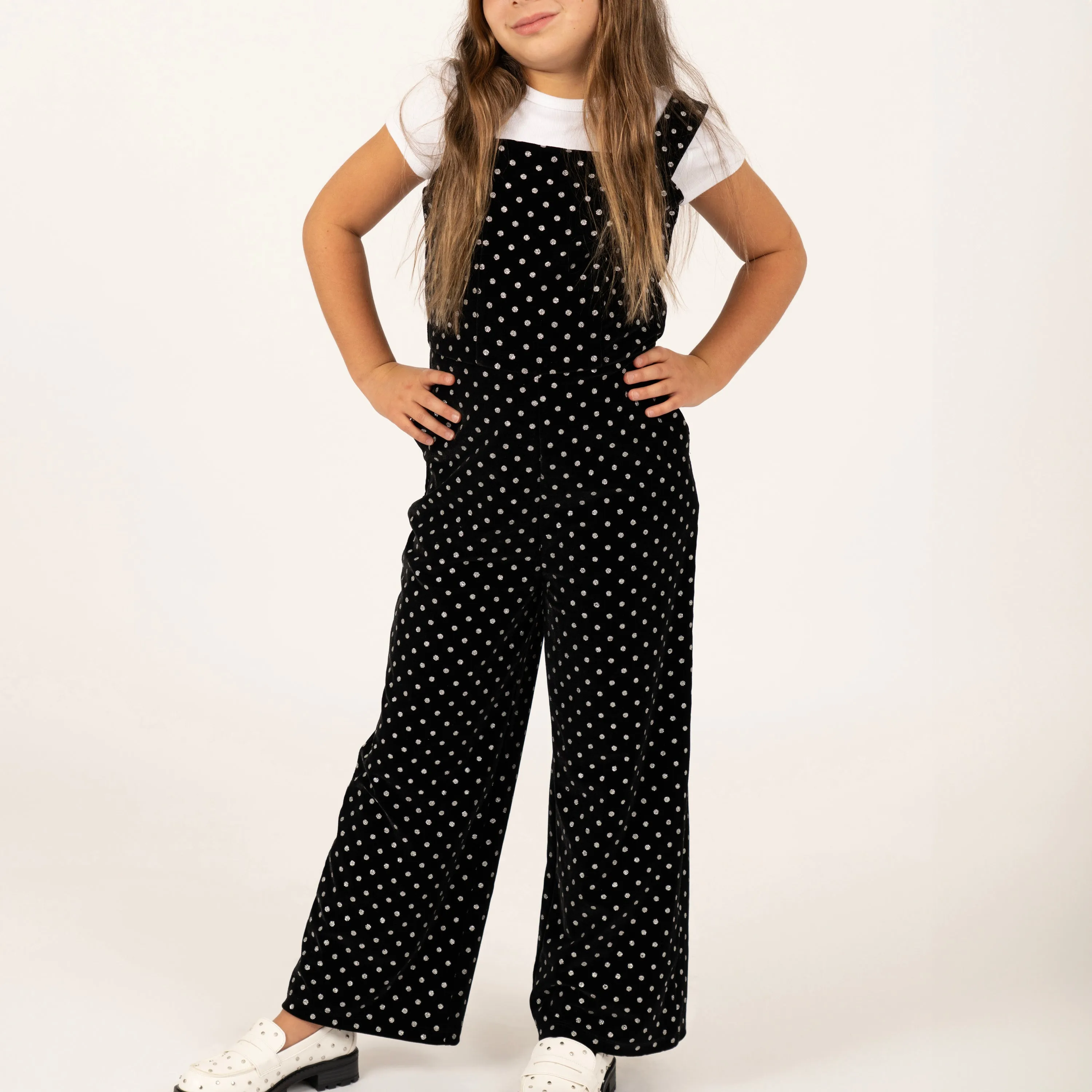 Dot Velour Jumpsuit