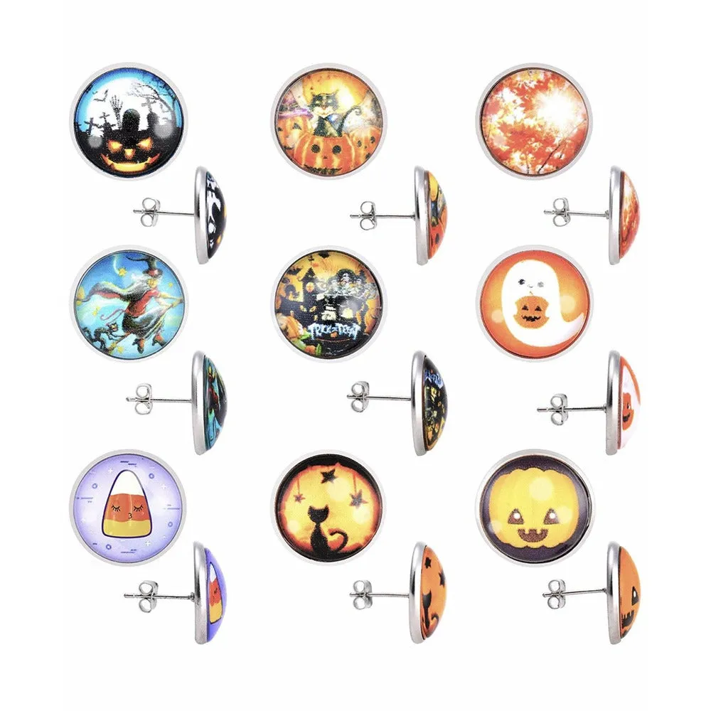Halloween Stud Earrings - Stainless Steel