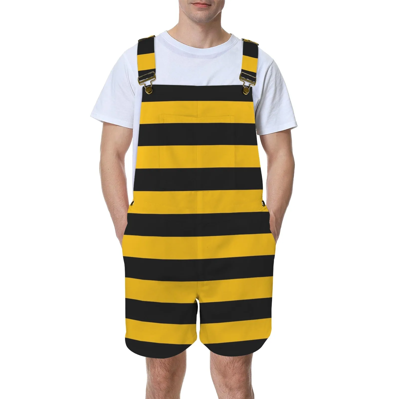 honeybee Unisex Shorts Suspender Jumpsuit