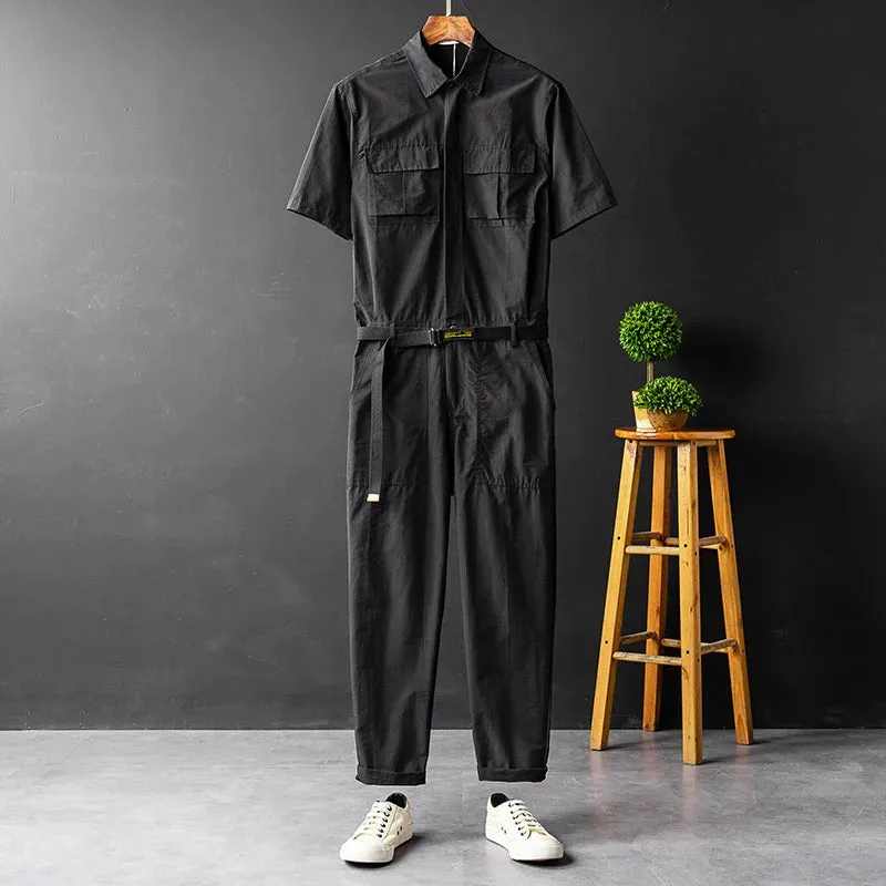 Men's High Streetwear Stylish Workwear Jumpsuit