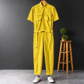Men's High Streetwear Stylish Workwear Jumpsuit