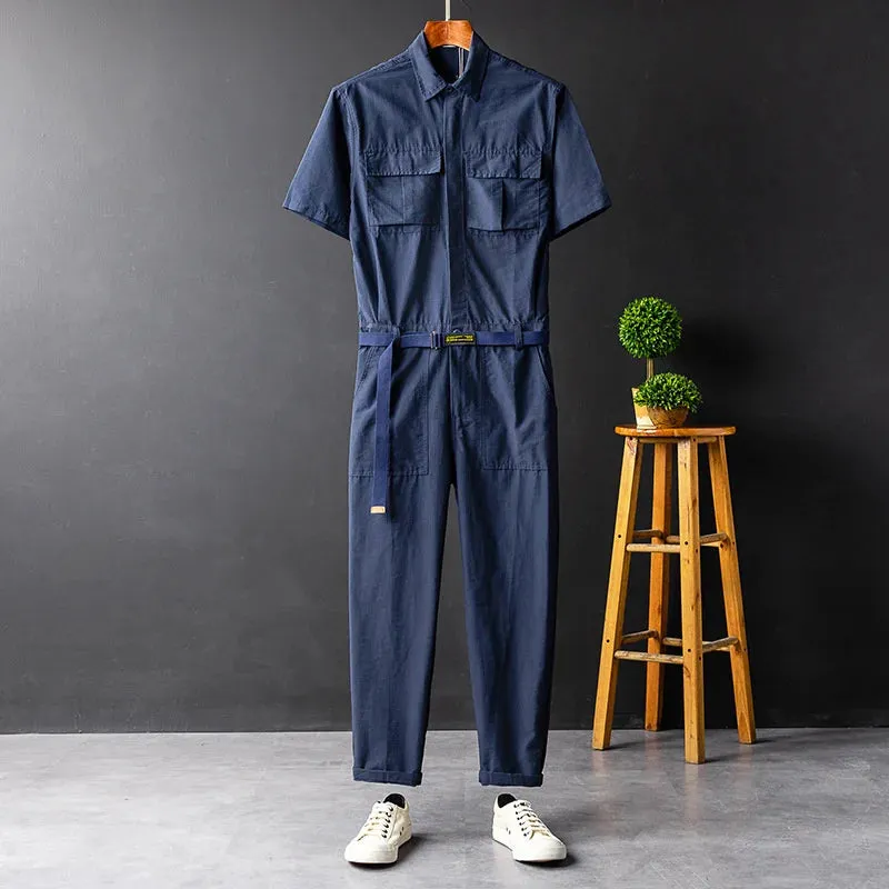 Men's High Streetwear Stylish Workwear Jumpsuit