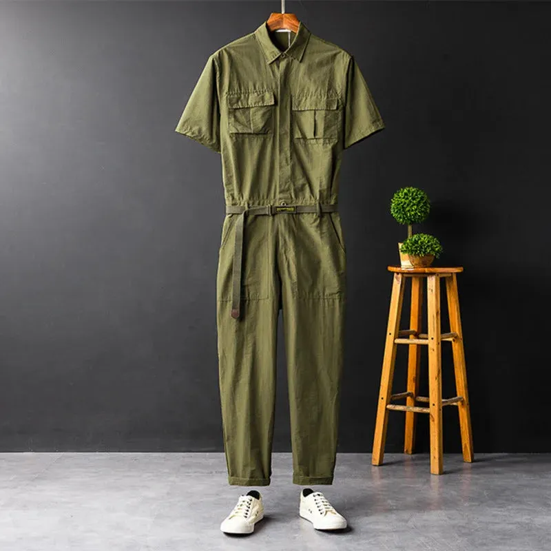Men's High Streetwear Stylish Workwear Jumpsuit