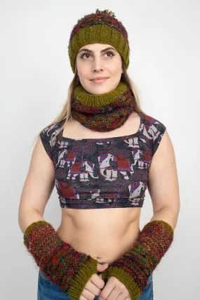 Recycled Silk Snood Scarf Recycled Silk Snood Scarf