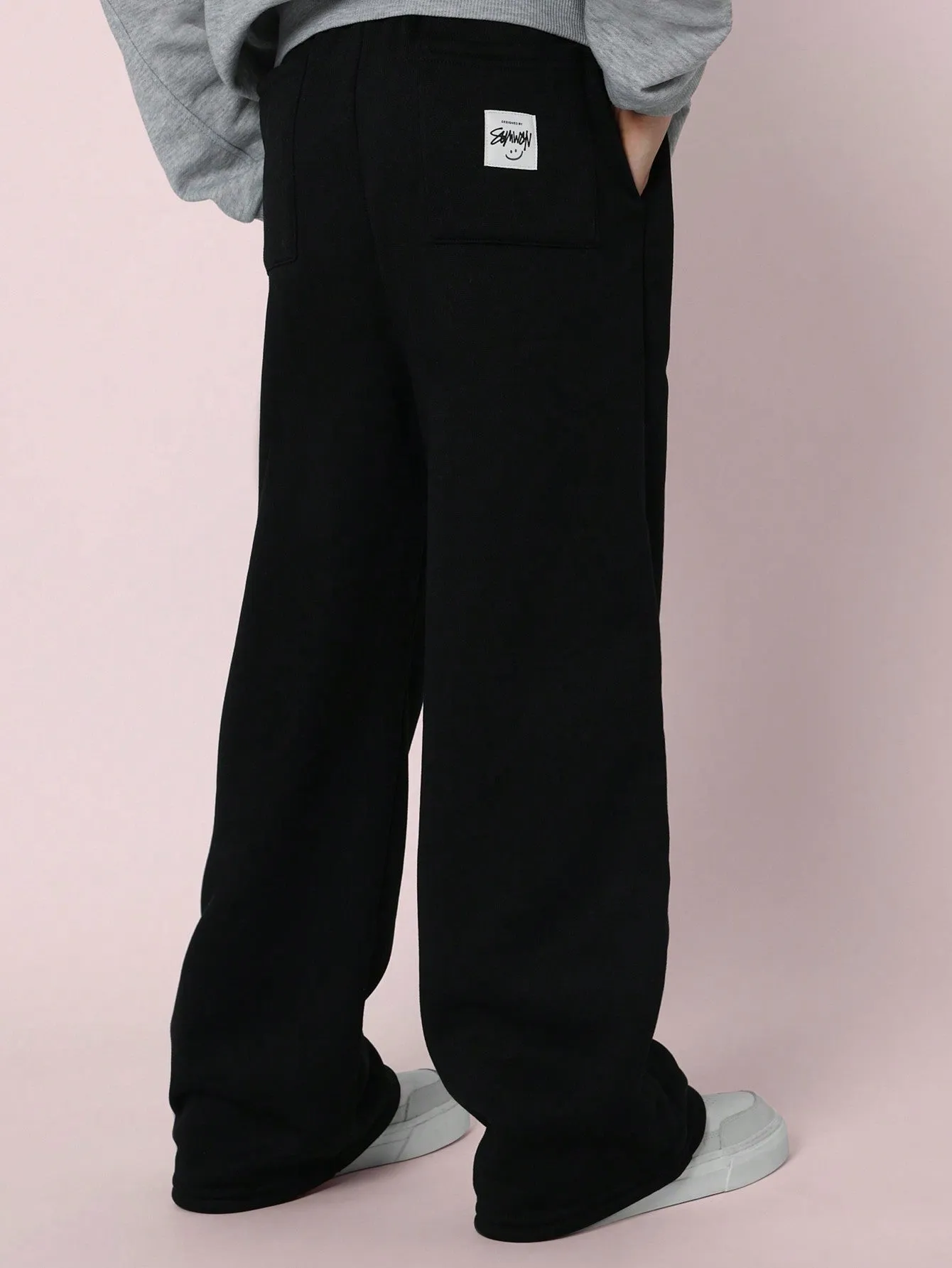 Tween Girl Wide Leg Sweatpants With Drawcords Waist