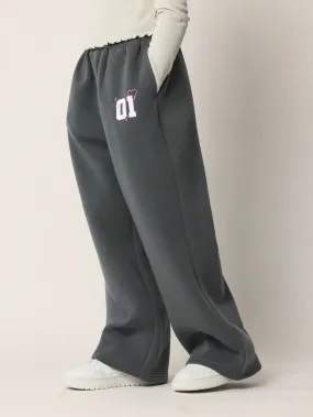Tween Girls Wide Leg Sweatpants With Graphic Printed