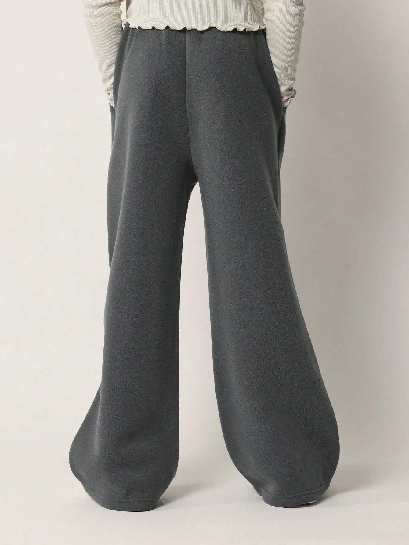 Tween Girls Wide Leg Sweatpants With Graphic Printed